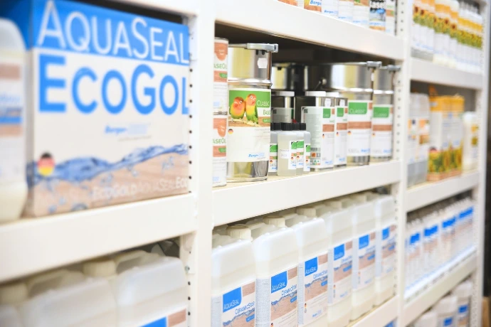 Gamme Berger-Seidle AquaSeal et produits de finition pour parquets chez les Parquets du Monde