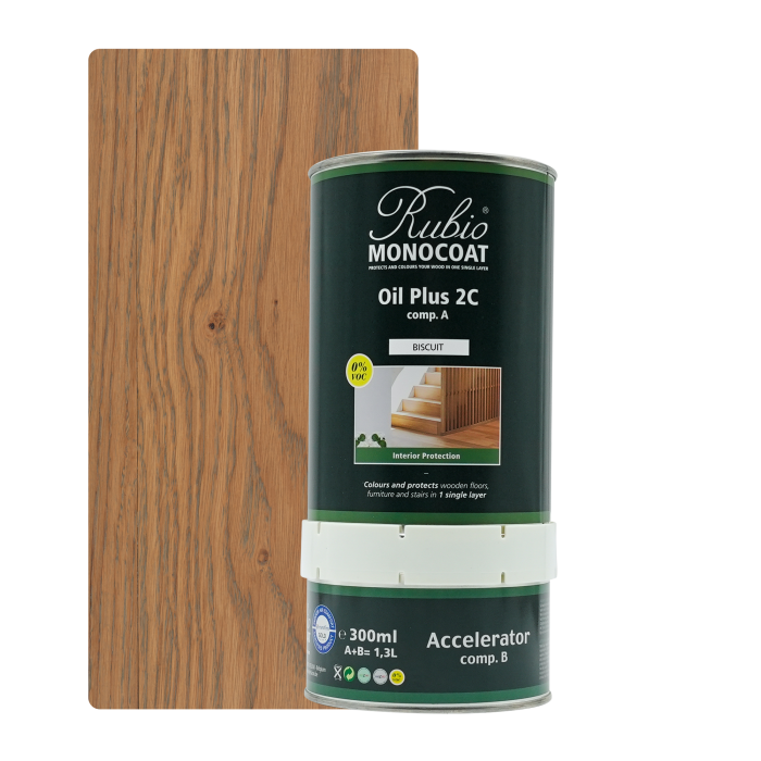 [Oil+2C 04-4] Rubio Monocoat Oil + 2C set - Goldlabel Biscuit (1,3 l)
