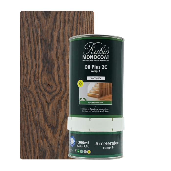 [Oil+2C 30-4] Rubio Monocoat Oil + 2C set - Goldlabel Slate grey  (1,3 l)