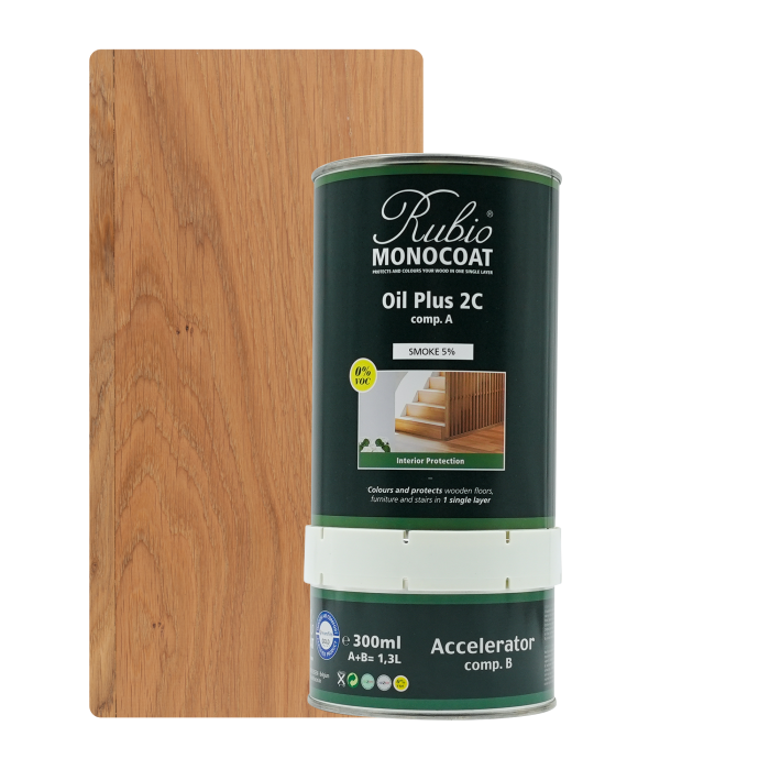 [Oil+2C 32-4] Rubio Monocoat Oil + 2C set - Goldlabel Smoke 5% (1,3 l)