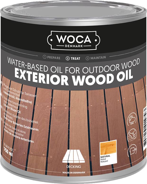 WOCA Exterior Oil Natural Promotion 2,5 l + 20% gratuit