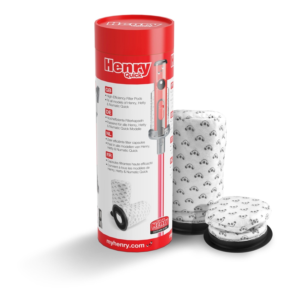Numatic Pods par 10 pièces pour aspirateur balai Henry Quick