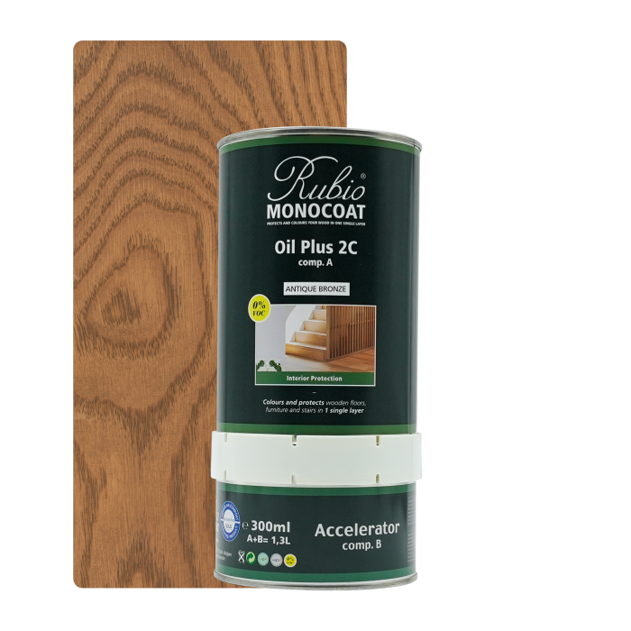 [Oil+2C 01-4] Rubio Monocoat Oil + 2C set - Goldlabel Antique bronze (1,3 l)