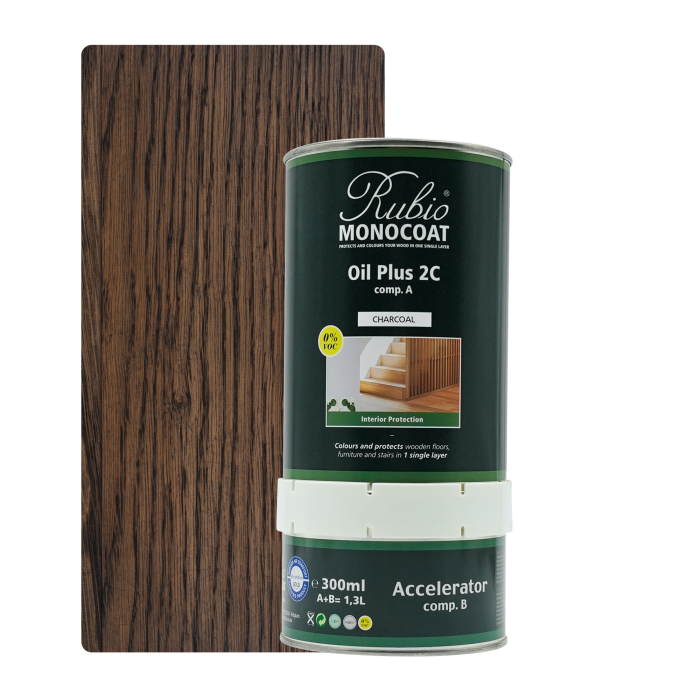 [Oil+2C 08-4] Rubio Monocoat Oil + 2C set - Goldlabel Charcoal (1,3 l)