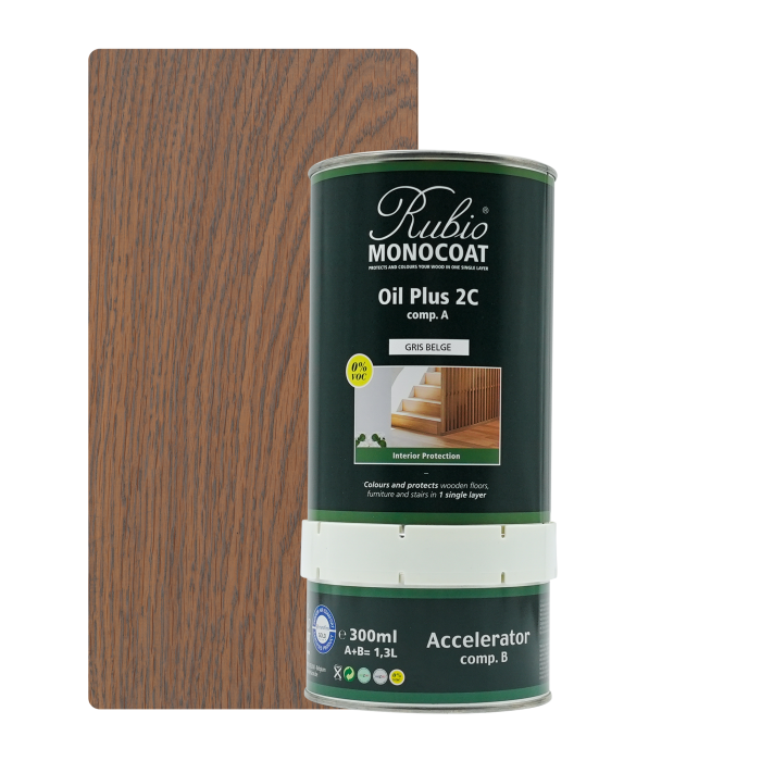 [Oil+2C 14-4] Rubio Monocoat Oil + 2C set - Goldlabel Gris belge (1,3 l)
