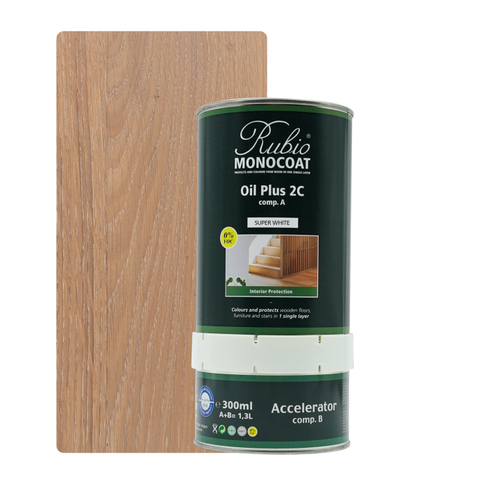 [Oil+2C 35-4] Rubio Monocoat Oil + 2C set - Goldlabel Super white (1,3 l)