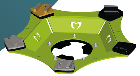 Wolff - Ninja - Plateau de ponçage avec segments PCD Scraper Silver