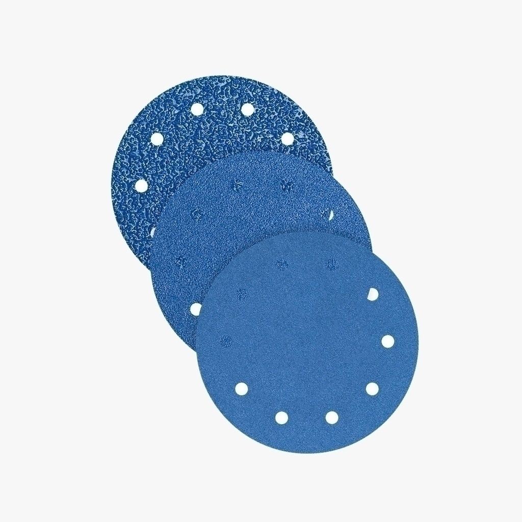 [231922024] Abrasif ø 178 mm Velcro 10 trous bleus par pack (grain 024 x 25 pc)