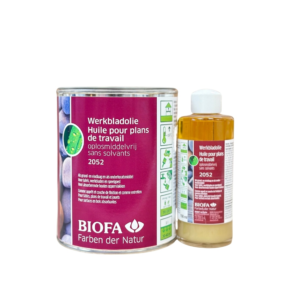 [2052-N-2] Biofa Huile Plan Travail 2052 (1 l, Naturel)