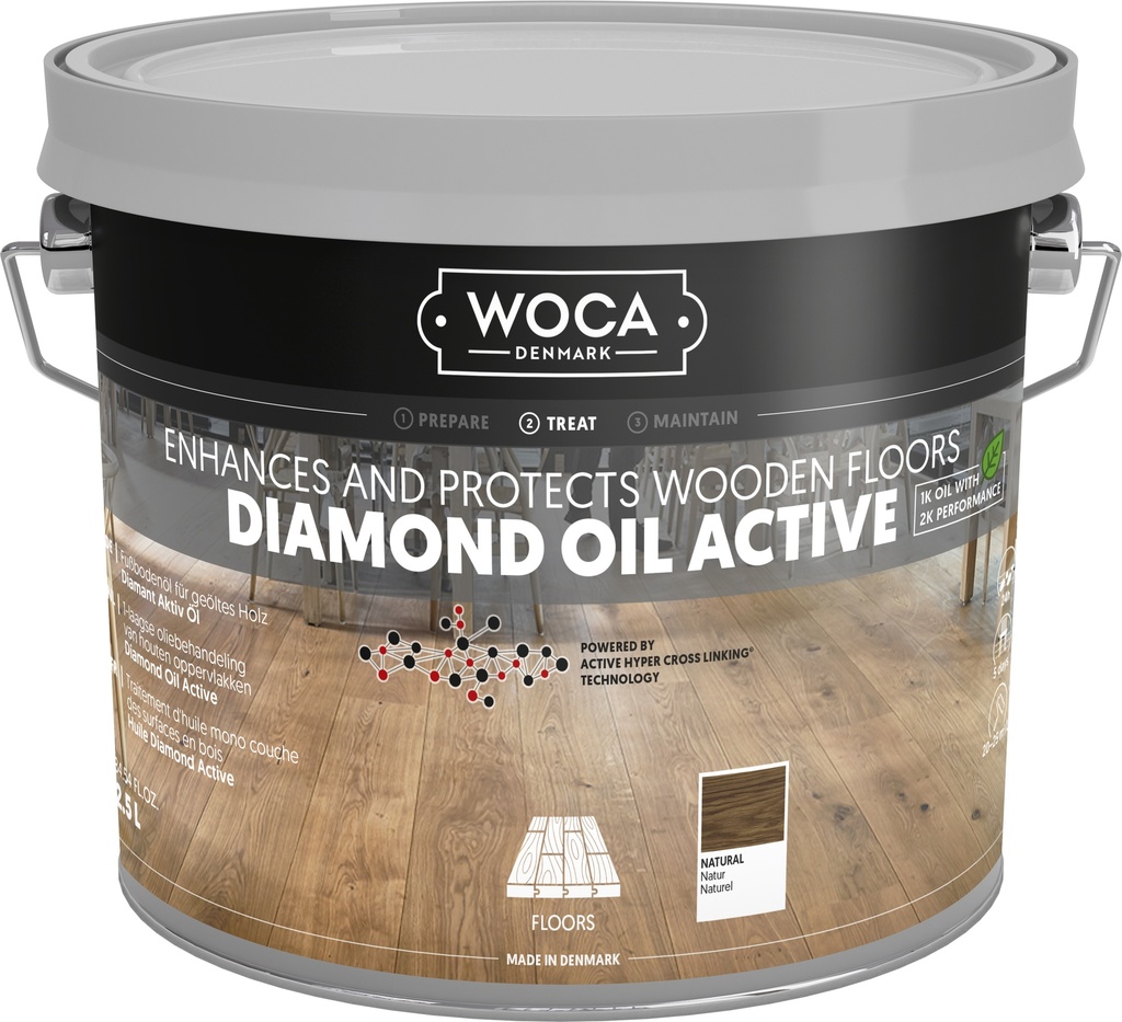 [WOCT3DA02] WOCA Diamond Oil Active (Naturel, 2,5 l)