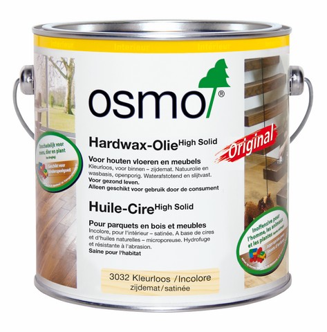 [3032-2] OSMO 3032 original huile cire satin mat incolore (2,5 l)
