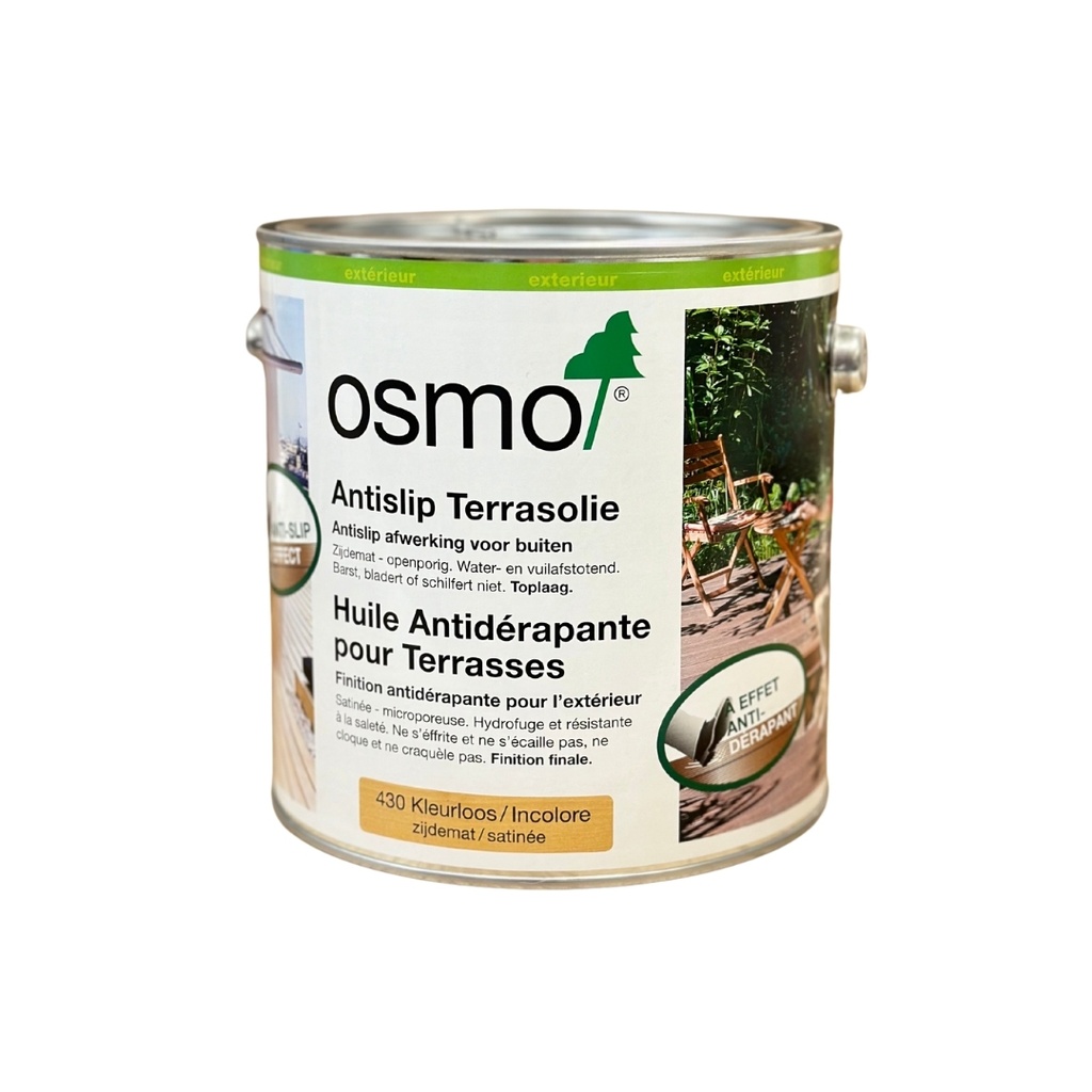 [430-2] OSMO 430 Huile Terrasse antidérapante incolore (2,5 l)
