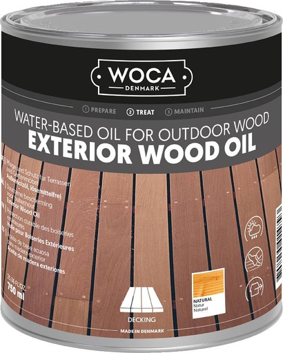 WOCA Exterior Oil Natural Promotion 2,5 l + 20% gratuit