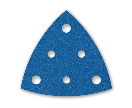 Abrasif Triangle Velcro 6 trous bleus par pack
