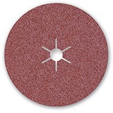 Abrasif ø 150 mm Velcro trou central rouge par pack
